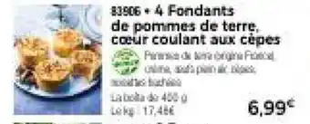 Thiriet 4 Fondants de pommes de terre, cœur coulant aux cèpes offre