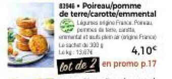 Thiriet Poireau/pomme de terre/carotte/emmental offre