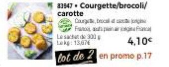 Thiriet Courgette/brocoli/ carotte offre