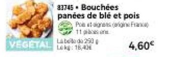 Thiriet Bouchées panées de blé et pois offre