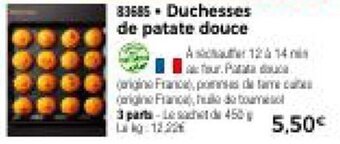 Thiriet Duchesses de patate douce offre