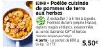 Thiriet Poélée cuisinée de pommes de terre aux herbes offre