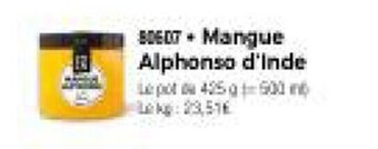 Thiriet Mangue Alphonso d'Inde offre