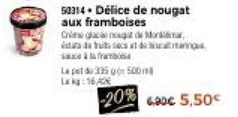 Thiriet Délice de nougat aux framboises offre