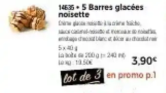 Thiriet 5 Barres glacées noisette offre