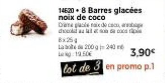Thiriet 8 Barres glacées noix de coco offre