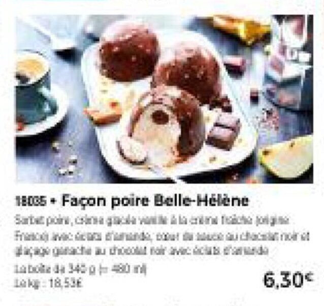 Promo Facon poire BelleHelene chez Thiriet