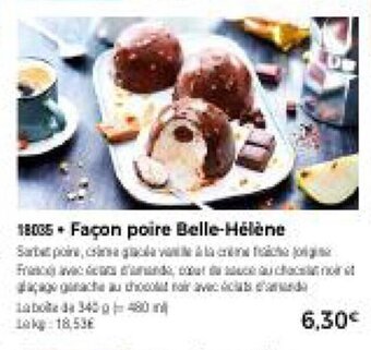 Thiriet Facon poire Belle-Helene offre