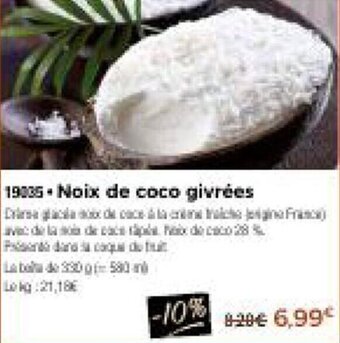 Thiriet Noix de coco givrées offre