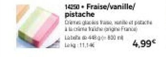 Thiriet Fraise/vanille/ pistache offre