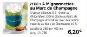 Thiriet 4 Mignonnettes au Marc de Champagne offre