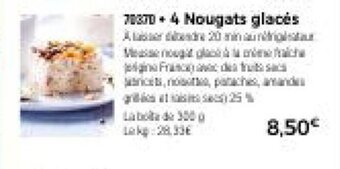 Thiriet 4 Nougats glaces offre
