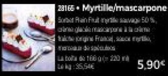 Thiriet Myrtille/mascarpone offre