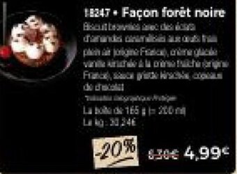 Thiriet Façon forêt noire offre