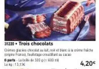 Thiriet Trois chocolats offre