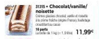 Thiriet Chocolat/vanille/ noisette offre
