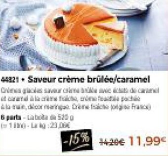 Thiriet Saveur creme brulee/caramel offre