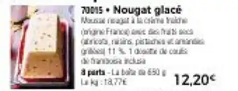 Thiriet Nougat glace offre
