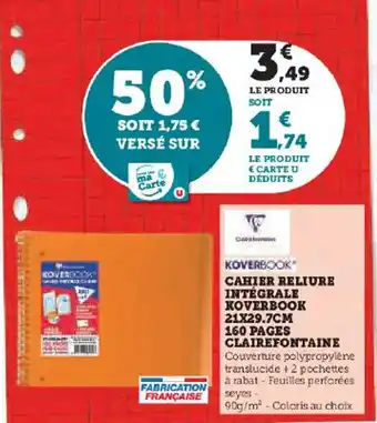 CAHIER RELIURE INTÉGRALE KOVERBOOK
