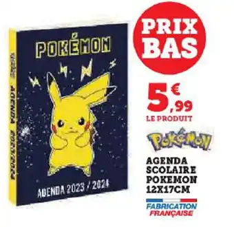 Hyper U AGENDA SCOLAIRE POKEMON 12X17CM offre