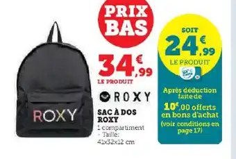 Hyper U SAC À DOS ROXY offre