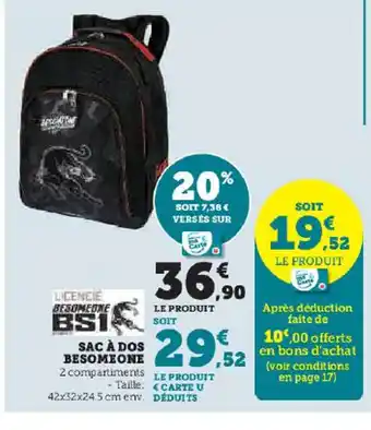Hyper U SAC À DOS BESOMEONE offre