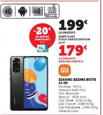 Hyper U XIAOMI REDMI NOTE 11 4G offre