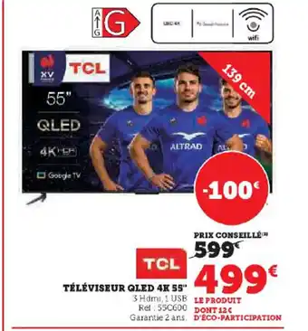 Hyper U TÉLÉVISEUR QLED 4K 55" offre
