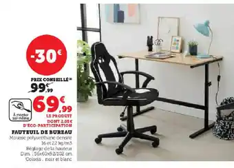 Hyper U FAUTEUIL DE BUREAU offre