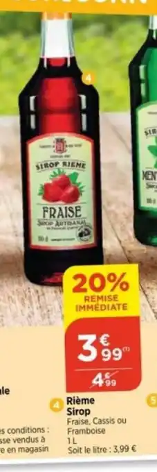 Bi1 Rième Sirop offre