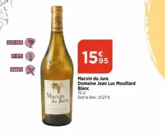 Bi1 Macvin du Jura Domaine Jean Luc Mouillard offre
