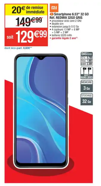 Cora x Carrefour Smartphone 6.53" offre