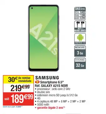 Cora x Carrefour Smartphone 6.5" offre
