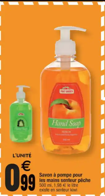 Cora x Carrefour Savon a Pompe Pour Les Mains Senteur Peche offre