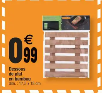 Cora x Carrefour Dessous De Plat En Bambou offre