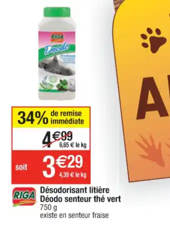 Cora x Carrefour Dèsodorisant Litière Dèodo Senteur Thè Vert offre
