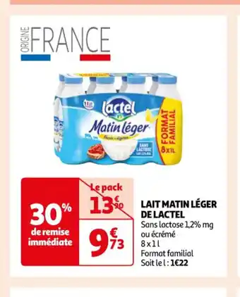 Auchan DE LACTEL LAIT MATIN LÉGER offre