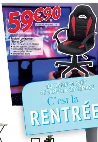 Cora x Carrefour Fauteuil De Bureau offre