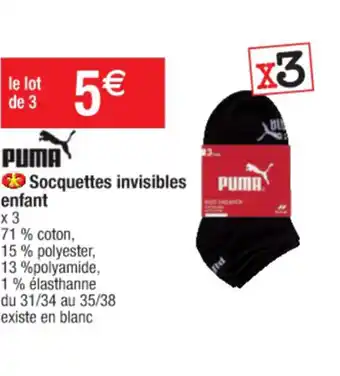 Cora x Carrefour Socquettes invisibles enfant offre