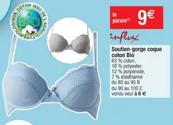 Cora x Carrefour Soutien-gorge coque coton Bio offre