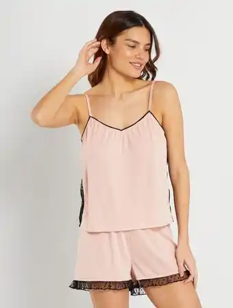 KIABI Ensemble pyjama short avec dentelles - 2 pièces offre