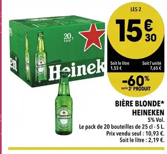Supeco Bière Blonde Heineken offre