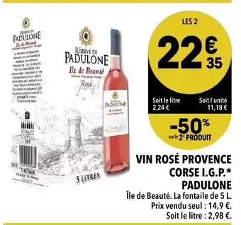 Supeco Vin Rosé Provence Corse I.G.P offre