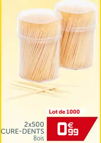 2X500 Cure-Dents Bois