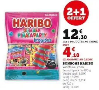 Super U BONBONS HARIBO Variétés au choix offre
