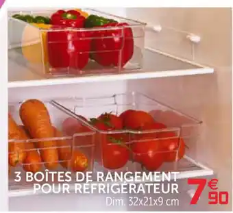Gifi 3 Boîtes De Rangement Pour Refrigerateur offre