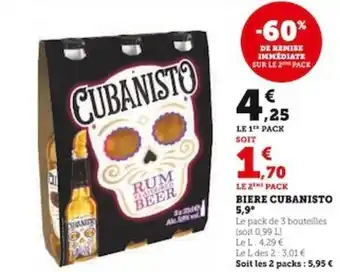 Super U BIERE CUBANISTO offre
