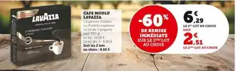 Super U CAFE MOULU LAVAZZA L'Espresso italiano ou Perfetto espresso Le lot de 2 paquets (soit 500 g) Le kg: 12,58 € offre