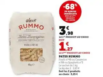 Super U PATES RUMMO offre