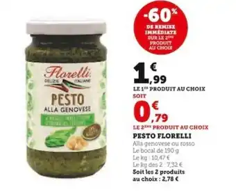 Super U PESTO FLORELLI offre